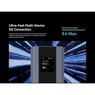 Huawei 5G Pro Portable Router &ndash; Powerful 7000 Mah Battery &ndash; Grey